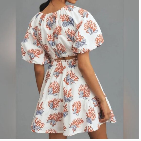 Anthropologie Priya Israni Short-Sleeve Mini Women's Dress size L - Picture 2 of 8